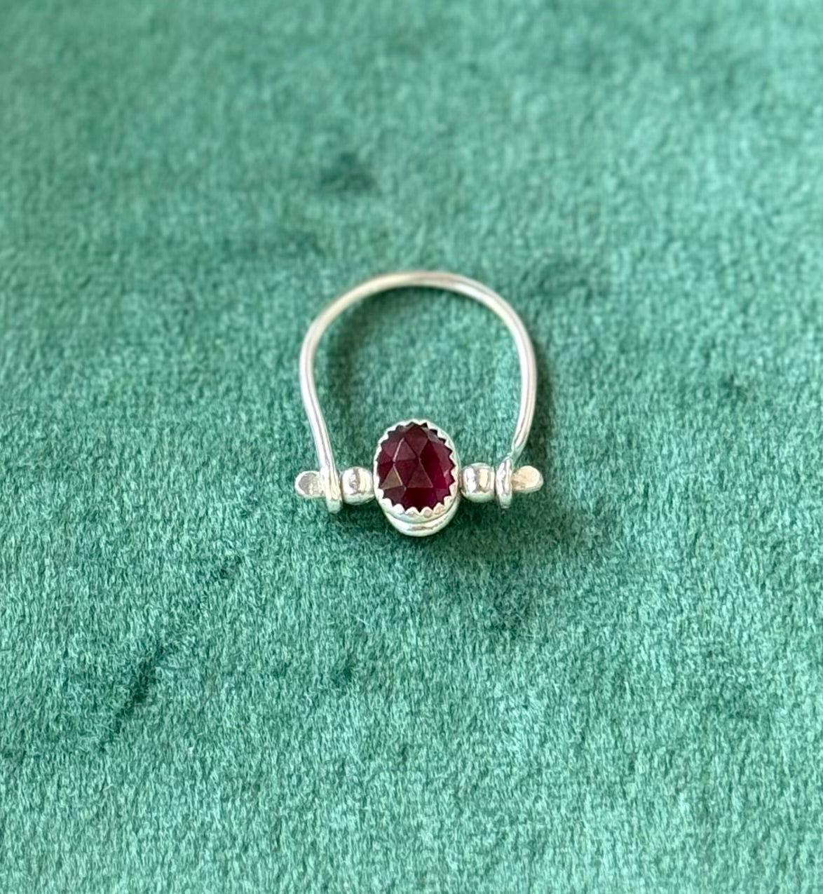 Apatite and Garnet Flipper Ring size 6-7