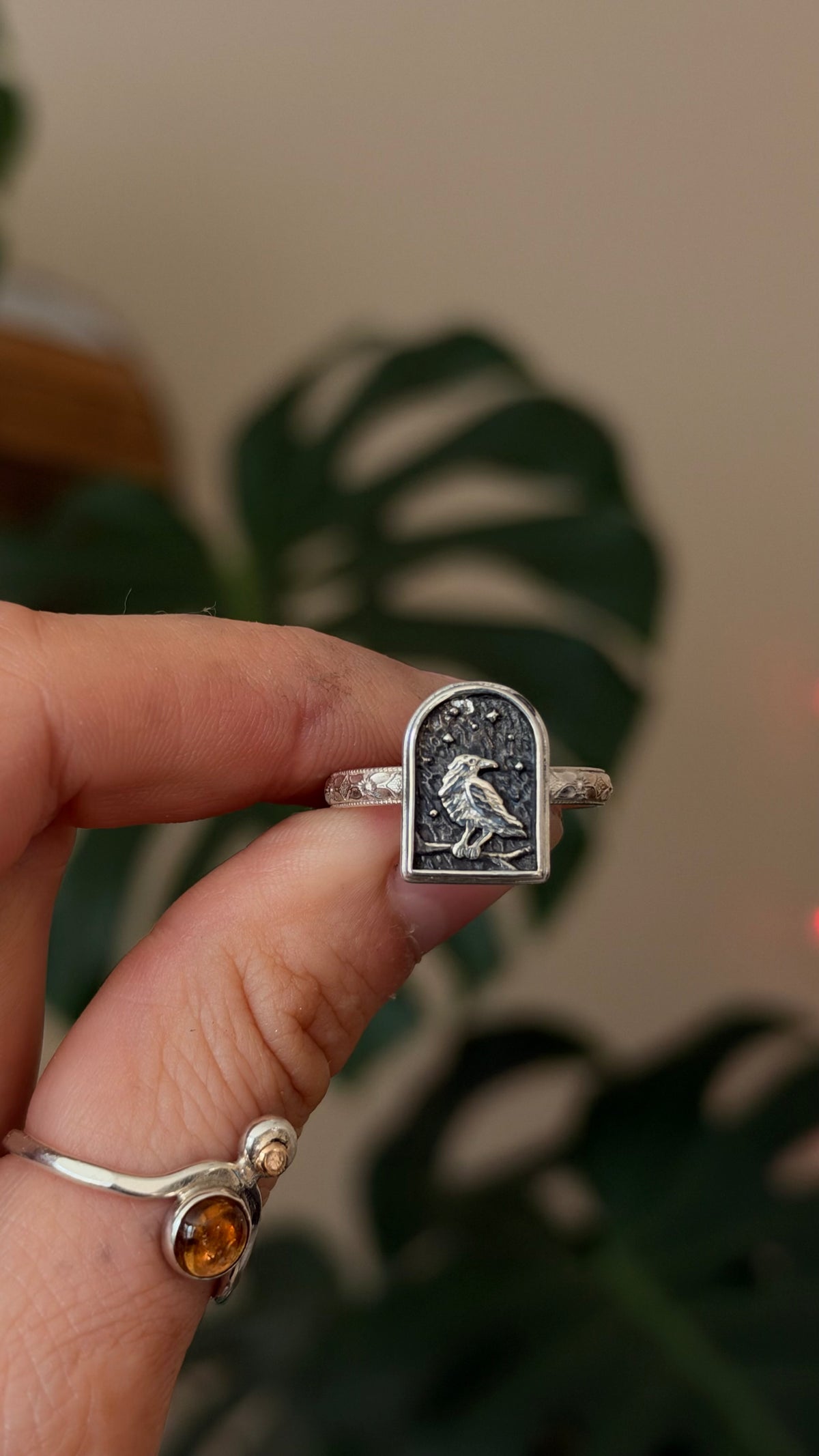 Nevermore • The Raven Ring • size 9
