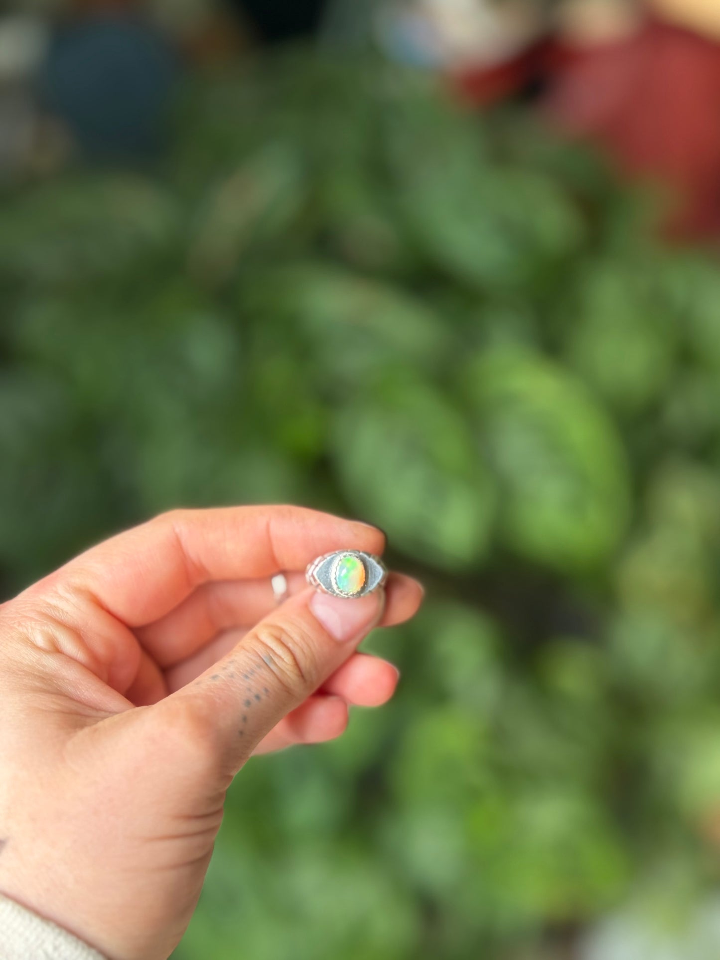 Opal Eye Signet Ring size 5