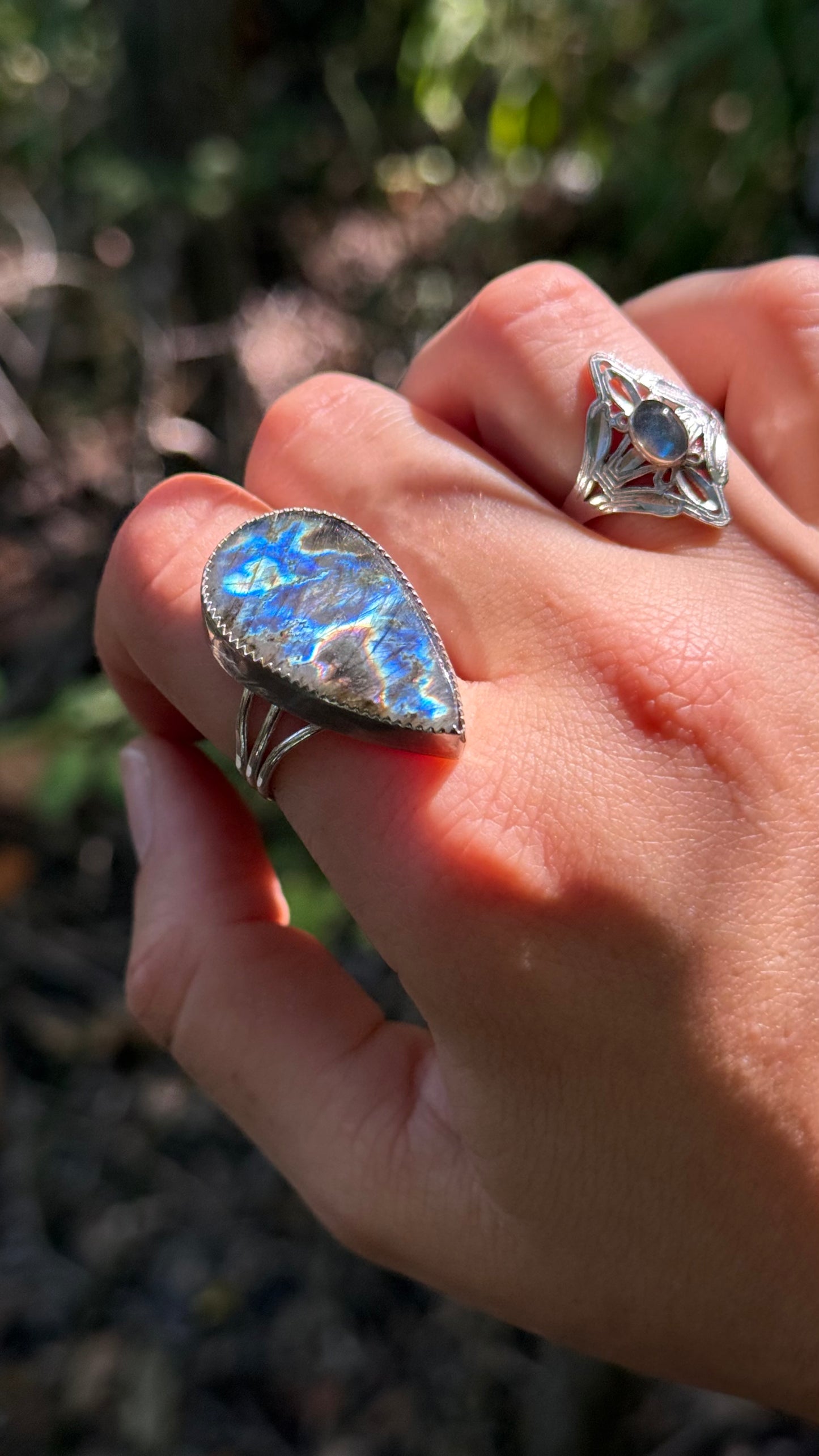 Stunning Spectrolite Ring size 8.5-10