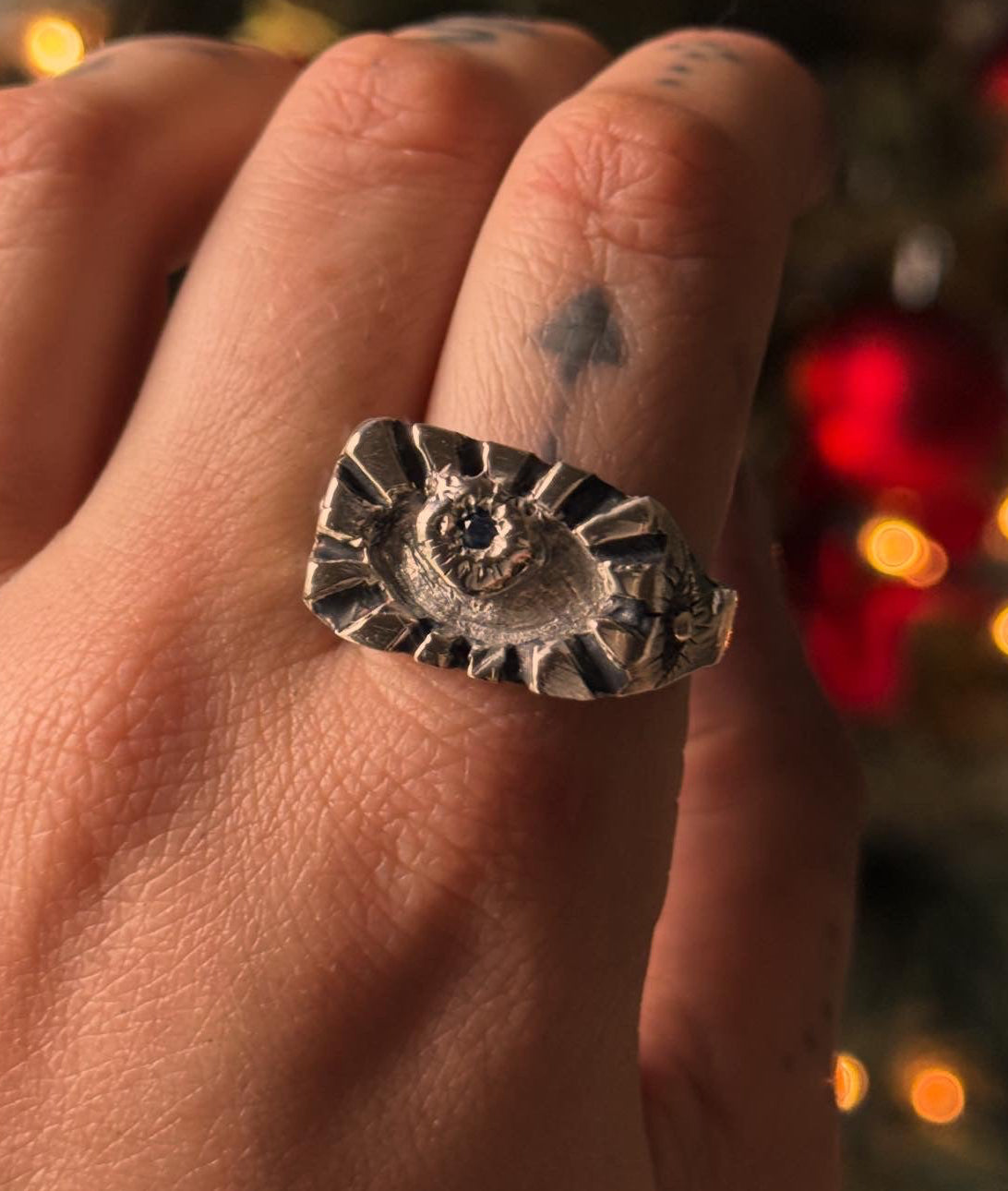 Intuitive Heavy Silver Ring size 9.5/10