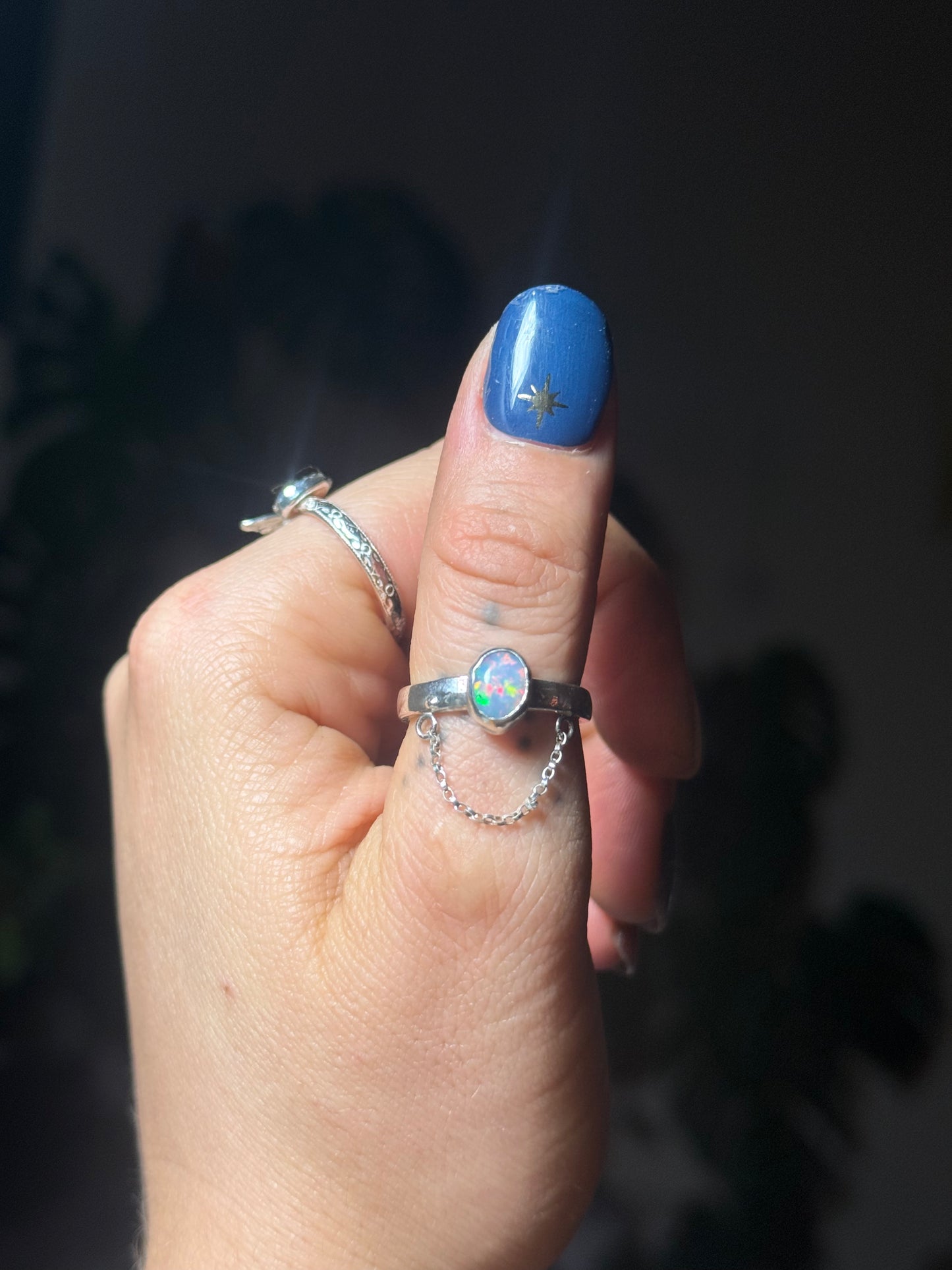 Opal in Chains Ring size 7