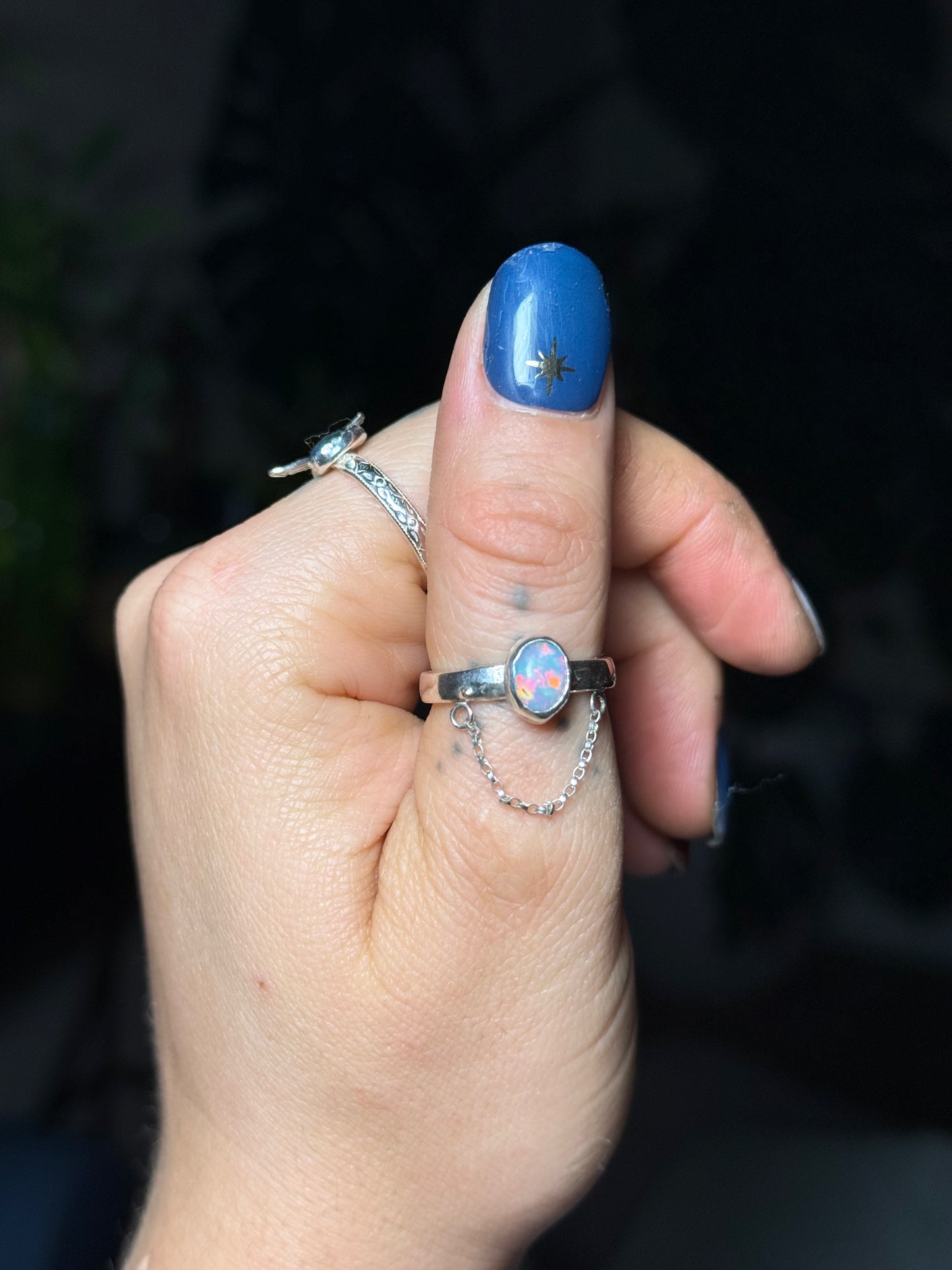 Opal in Chains Ring size 7
