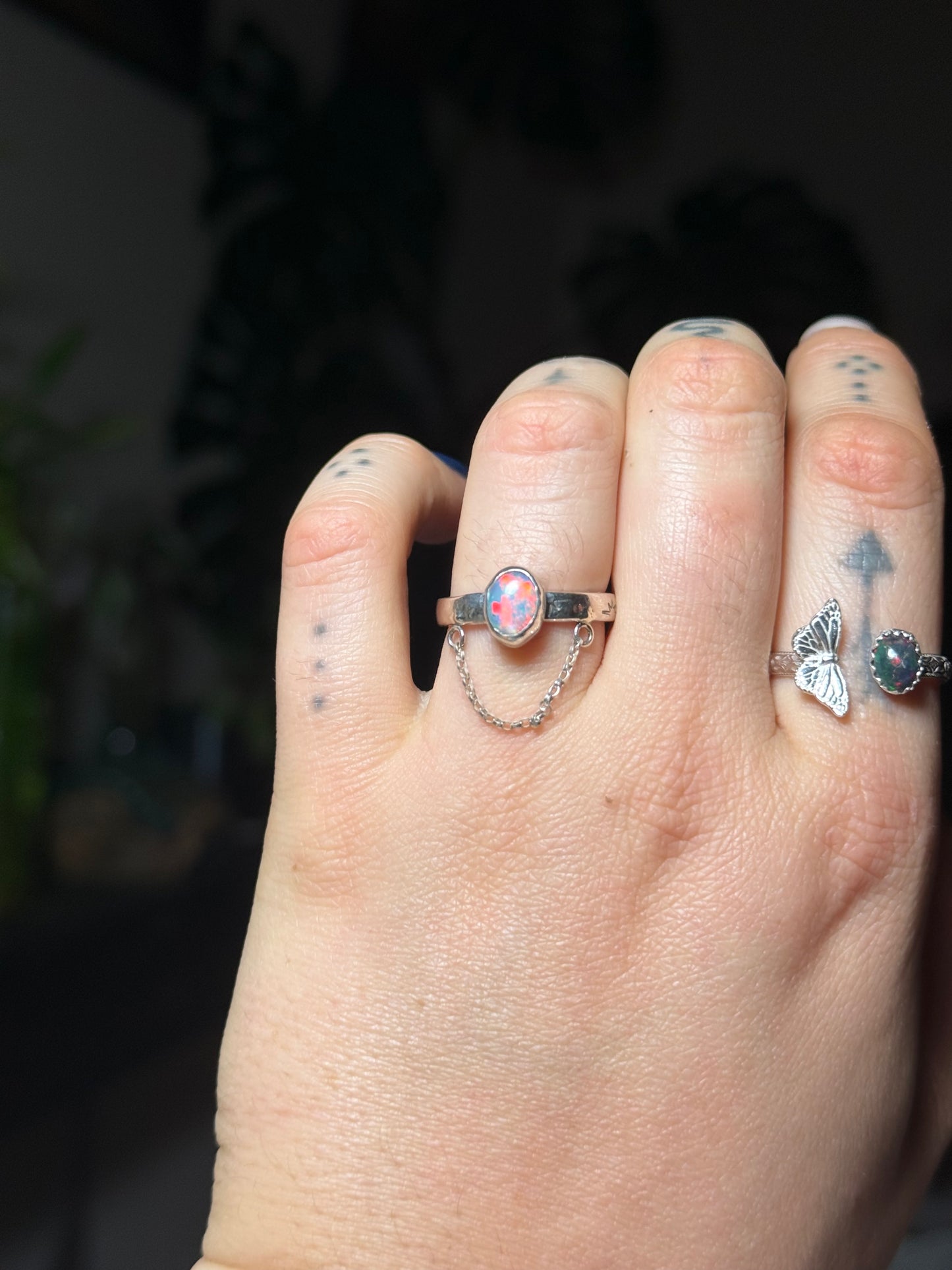 Opal in Chains Ring size 7