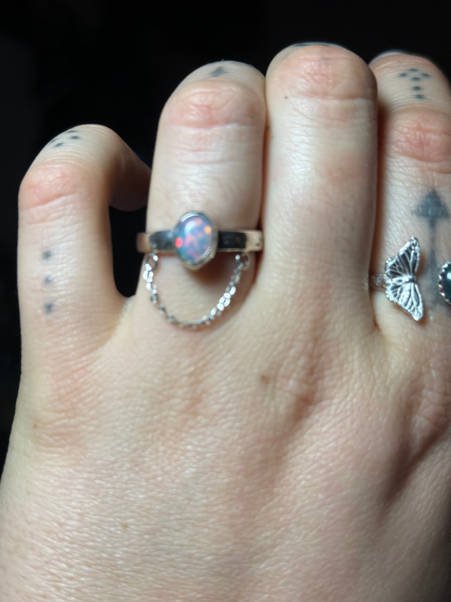 Opal in Chains Ring size 7