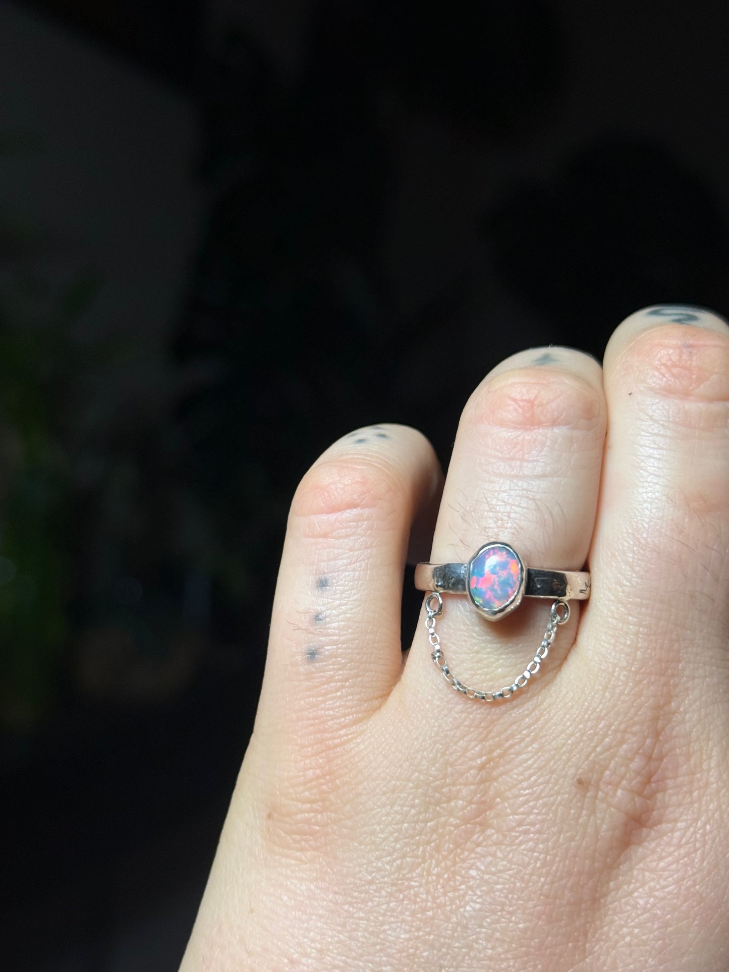 Opal in Chains Ring size 7
