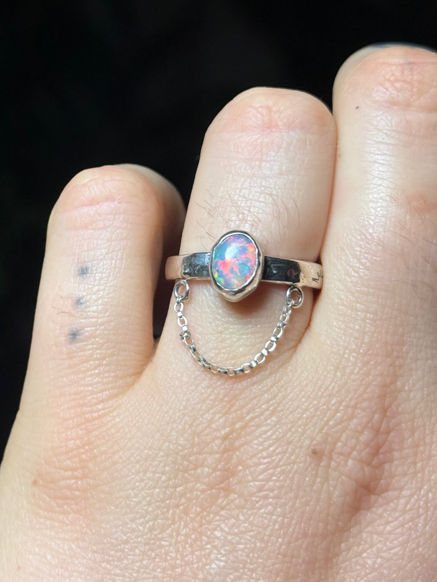 Opal in Chains Ring size 7