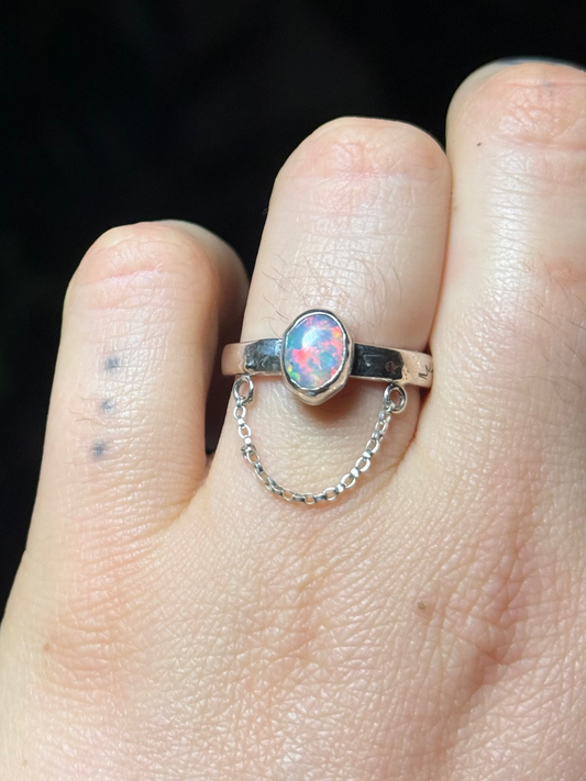 Opal in Chains Ring size 7