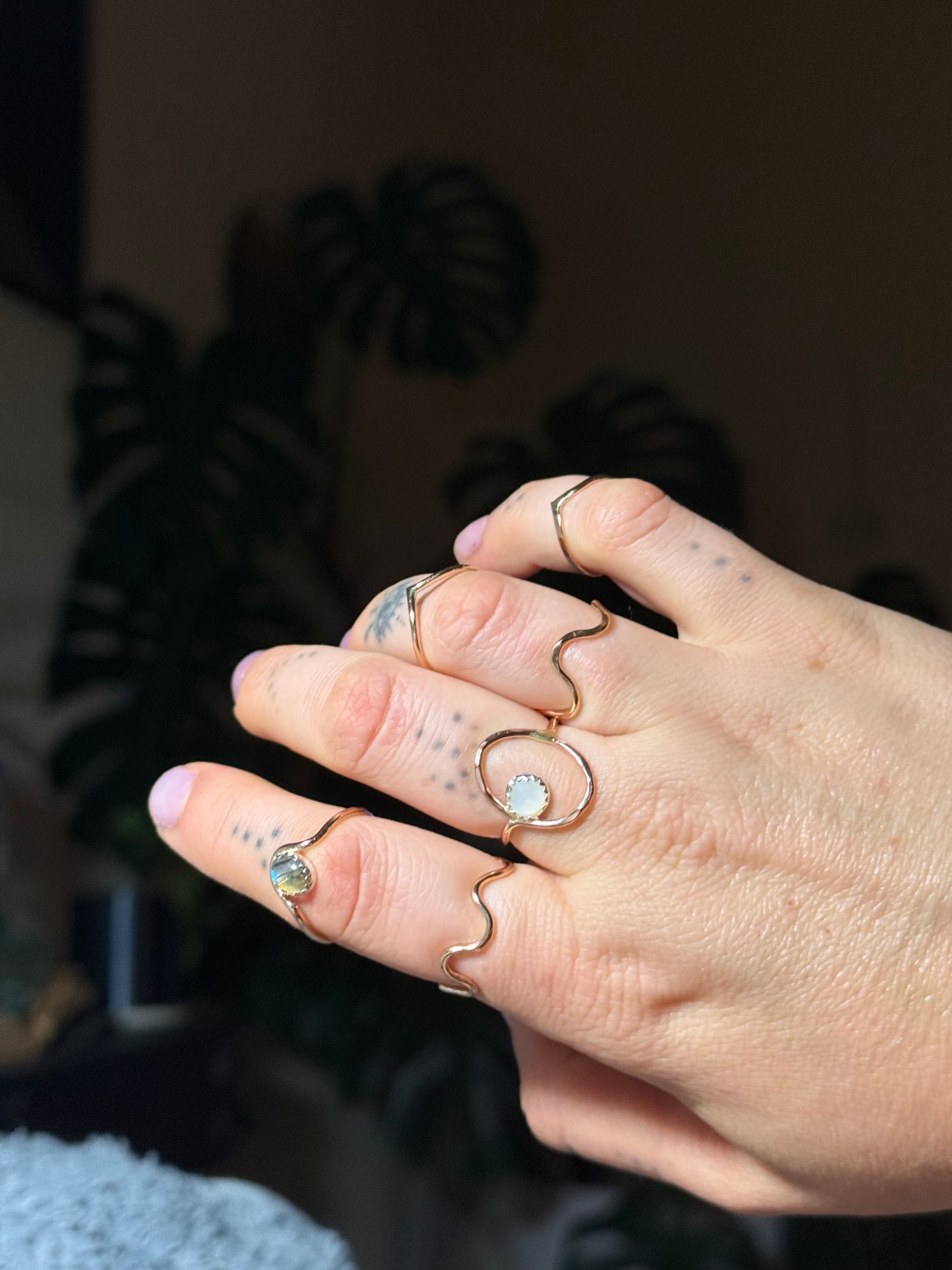 14k Gold Fill Squiggles Ring