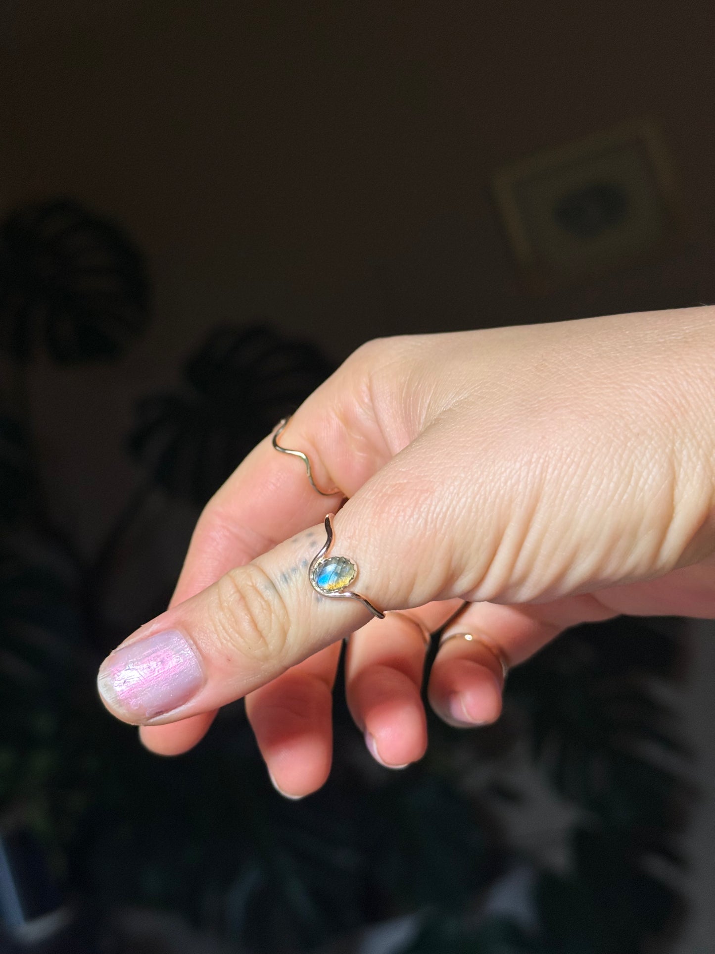 14k Gold Fill Labradorite Arch Ring