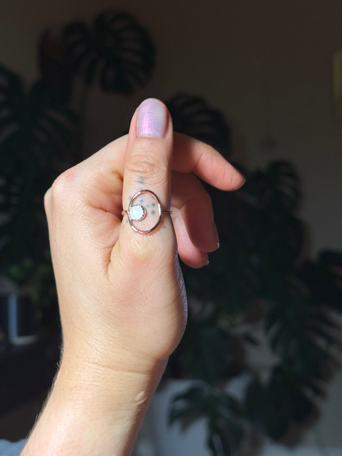 14k Gold Fill Mother of Pearl Oval Ring