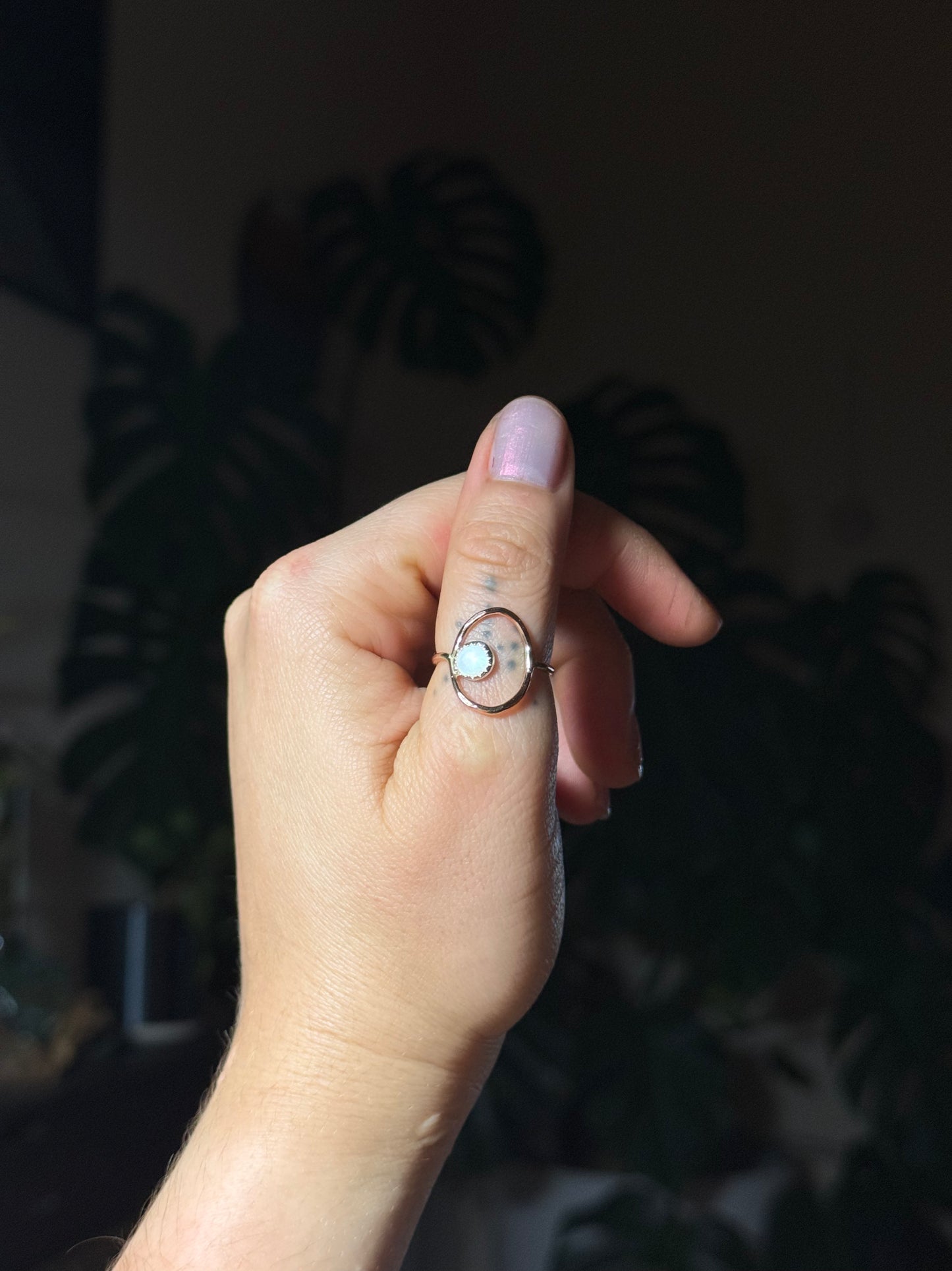 14k Gold Fill Mother of Pearl Oval Ring
