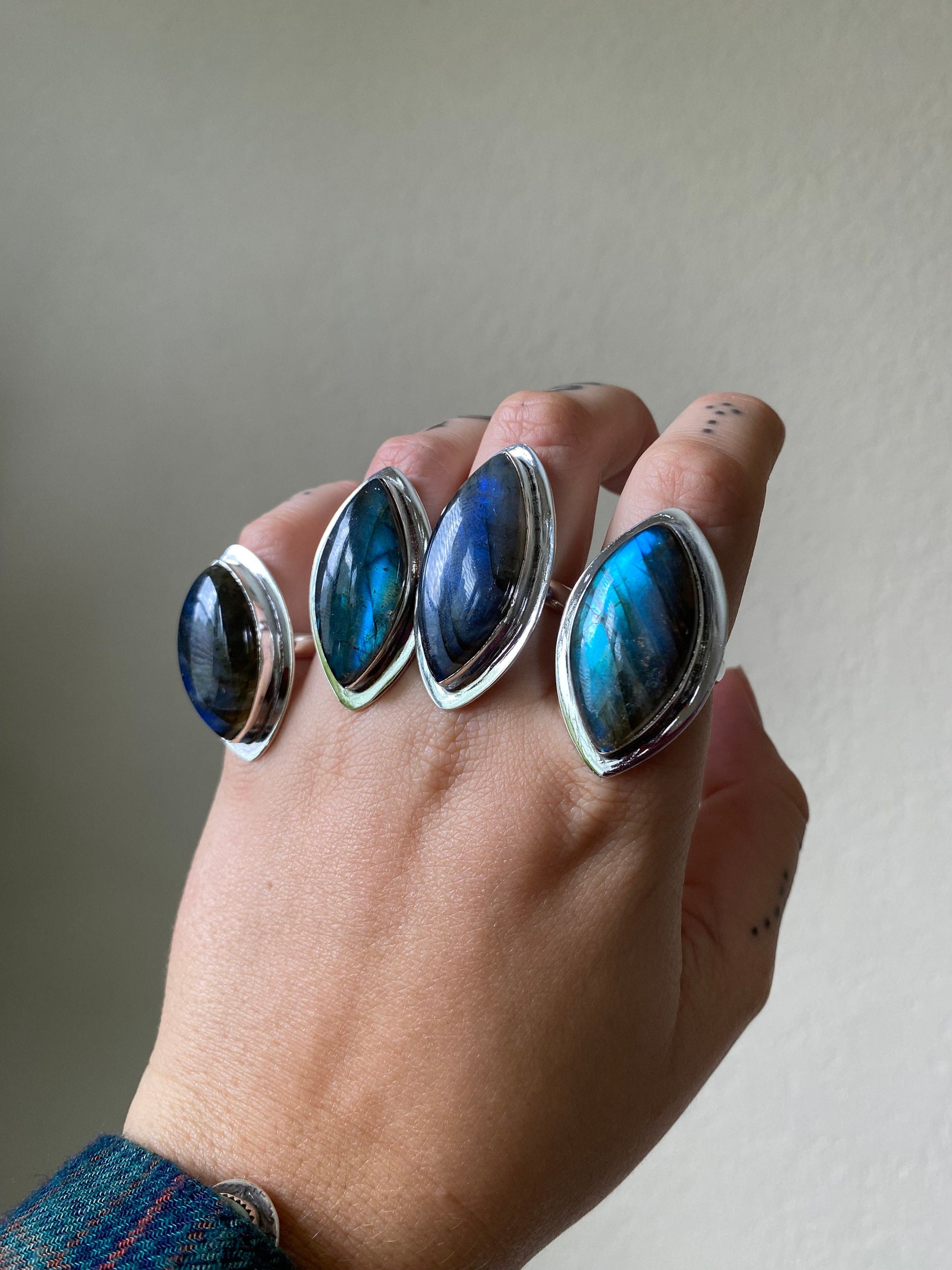 Labradorite Spaceship Ring • sterling silver statement ring • sizes 6-10