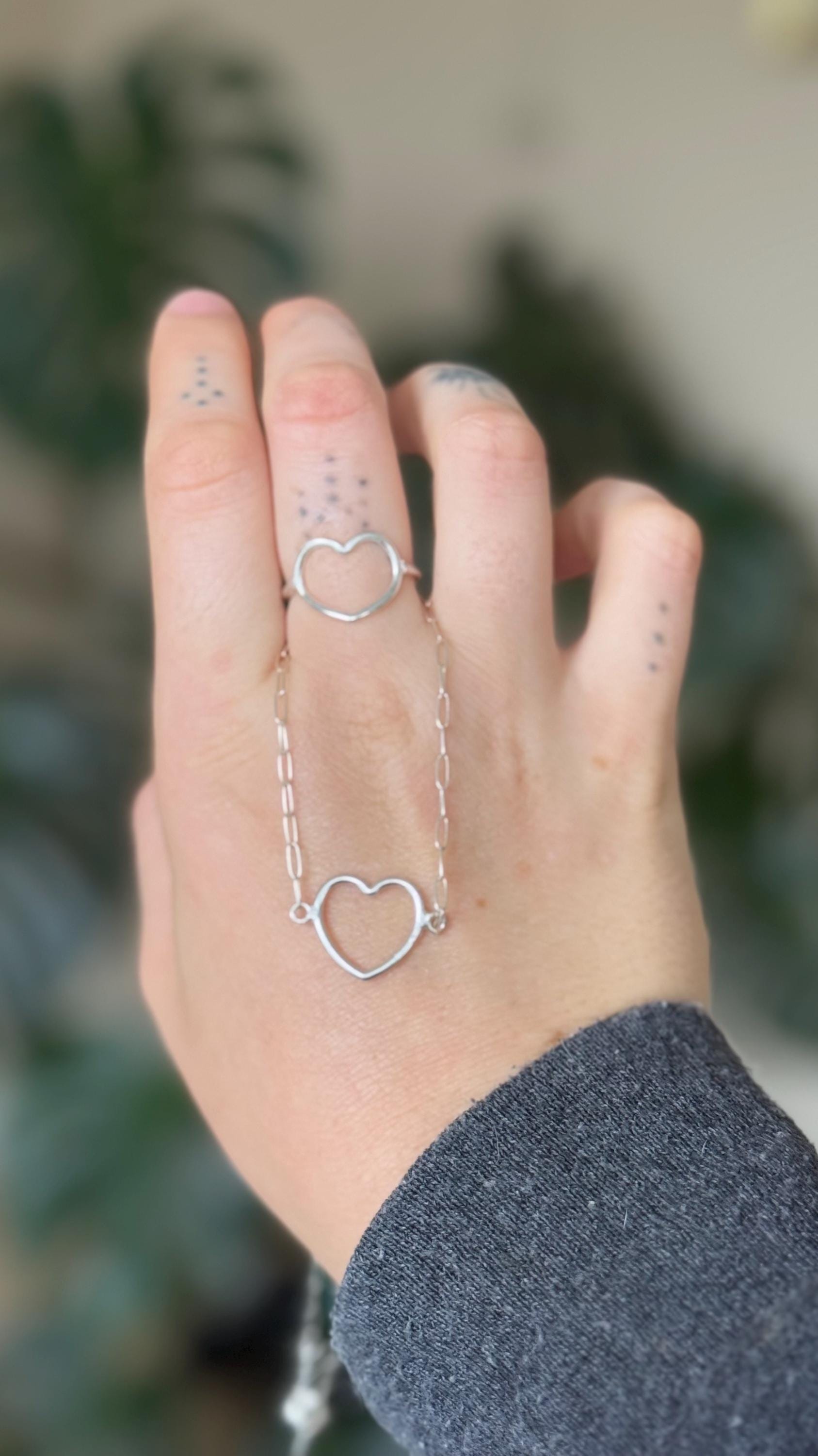 Sterling silver Heart Ring Choker