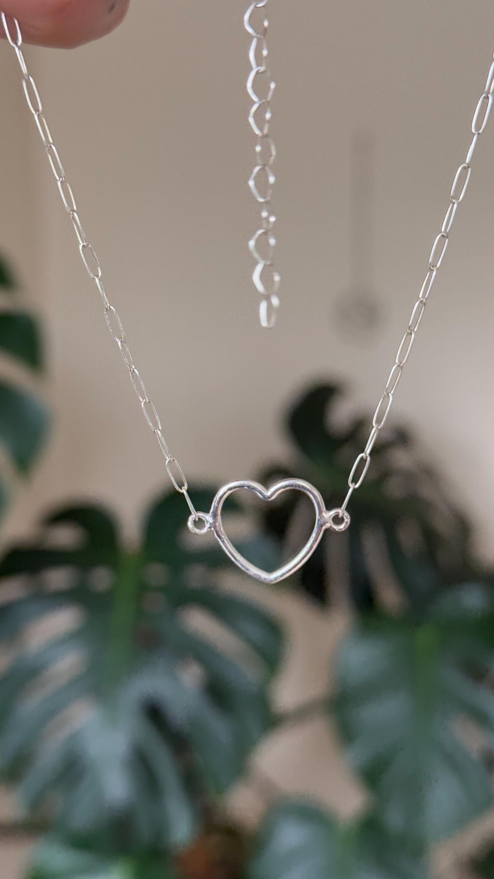 Sterling silver Heart Ring Choker