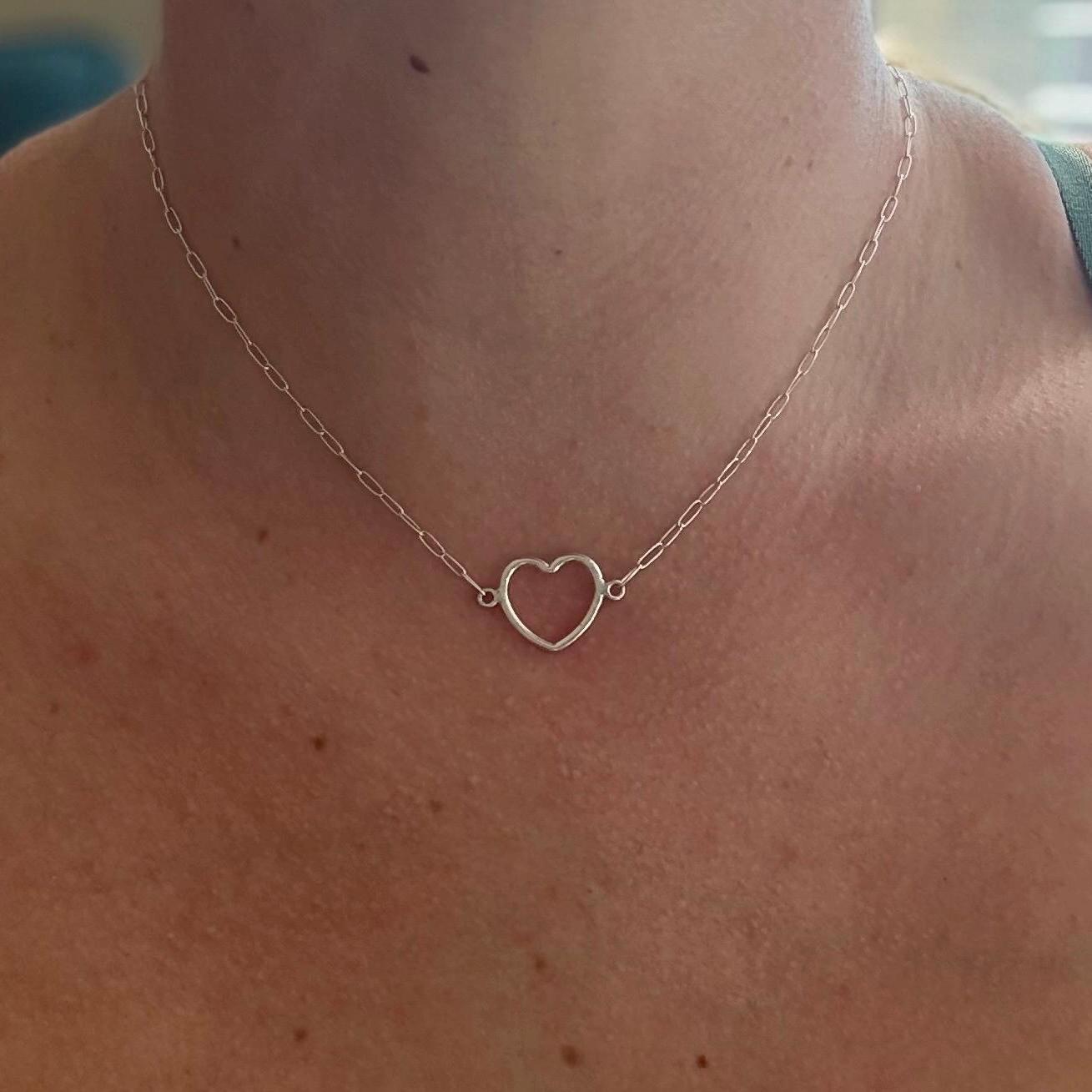 Sterling silver Heart Ring Choker