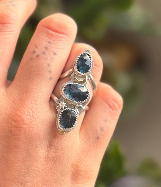 Ethereal Blue Kyanite Stunner Ring size 8