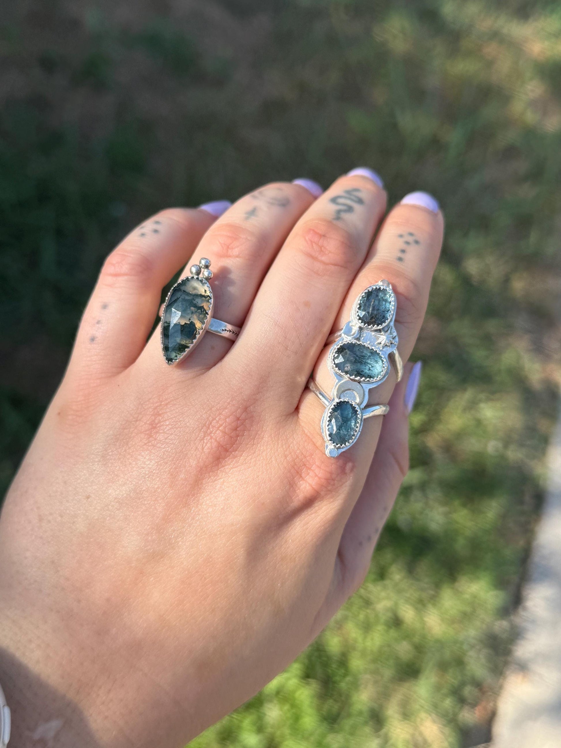 Ethereal Blue Kyanite Stunner Ring size 8