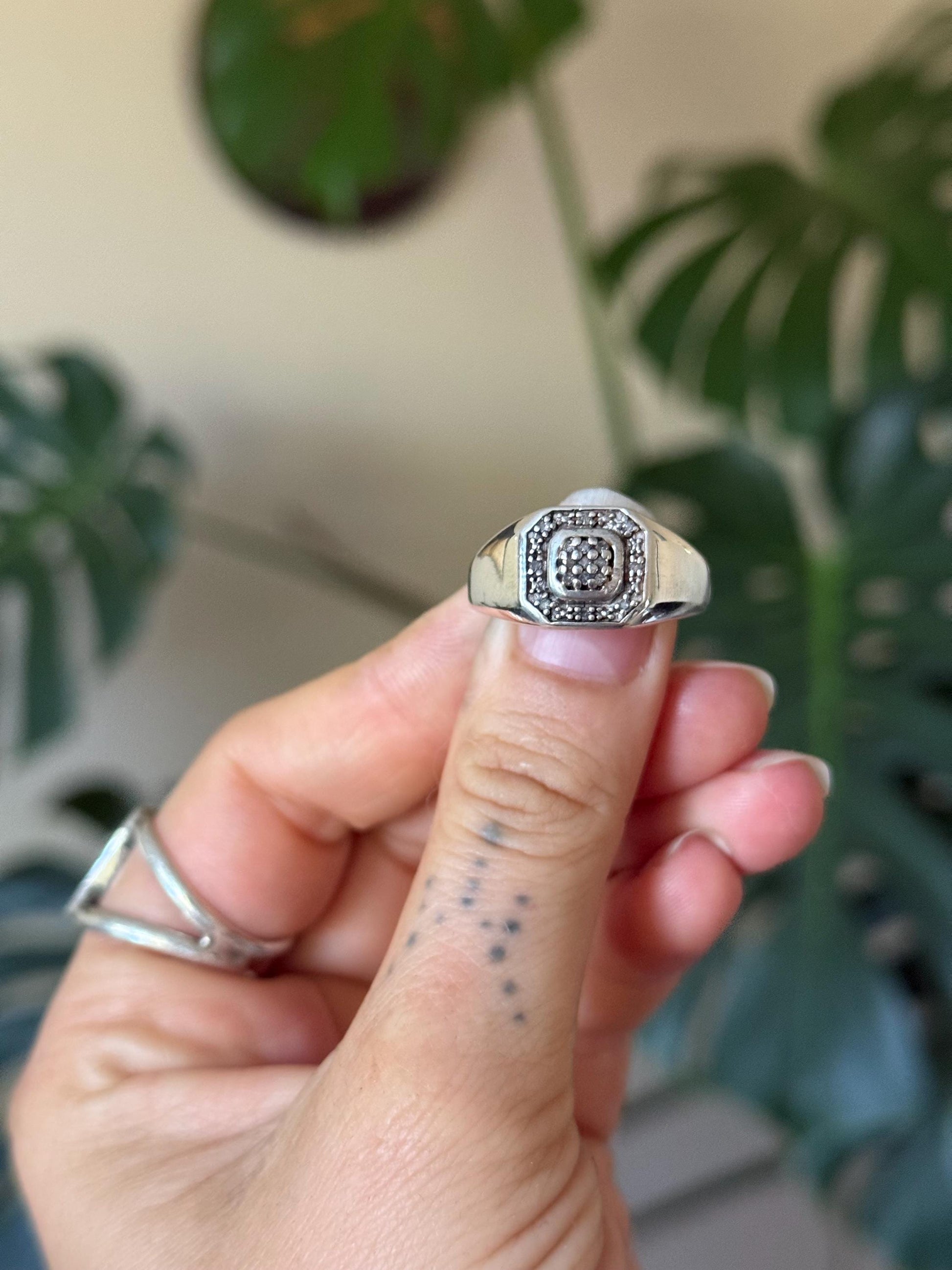 Vintage Diamond Mens Ring size 10