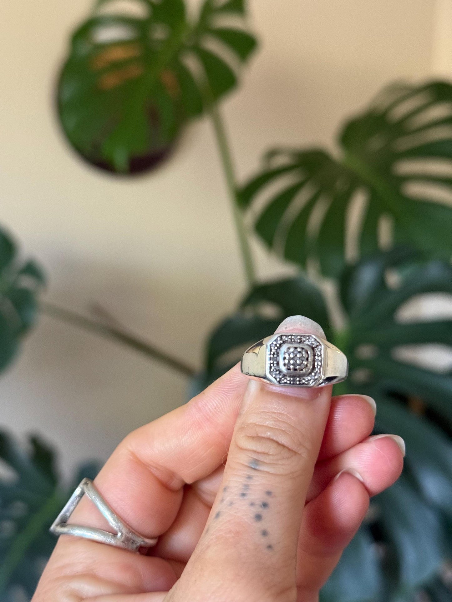 Vintage Diamond Mens Ring size 10