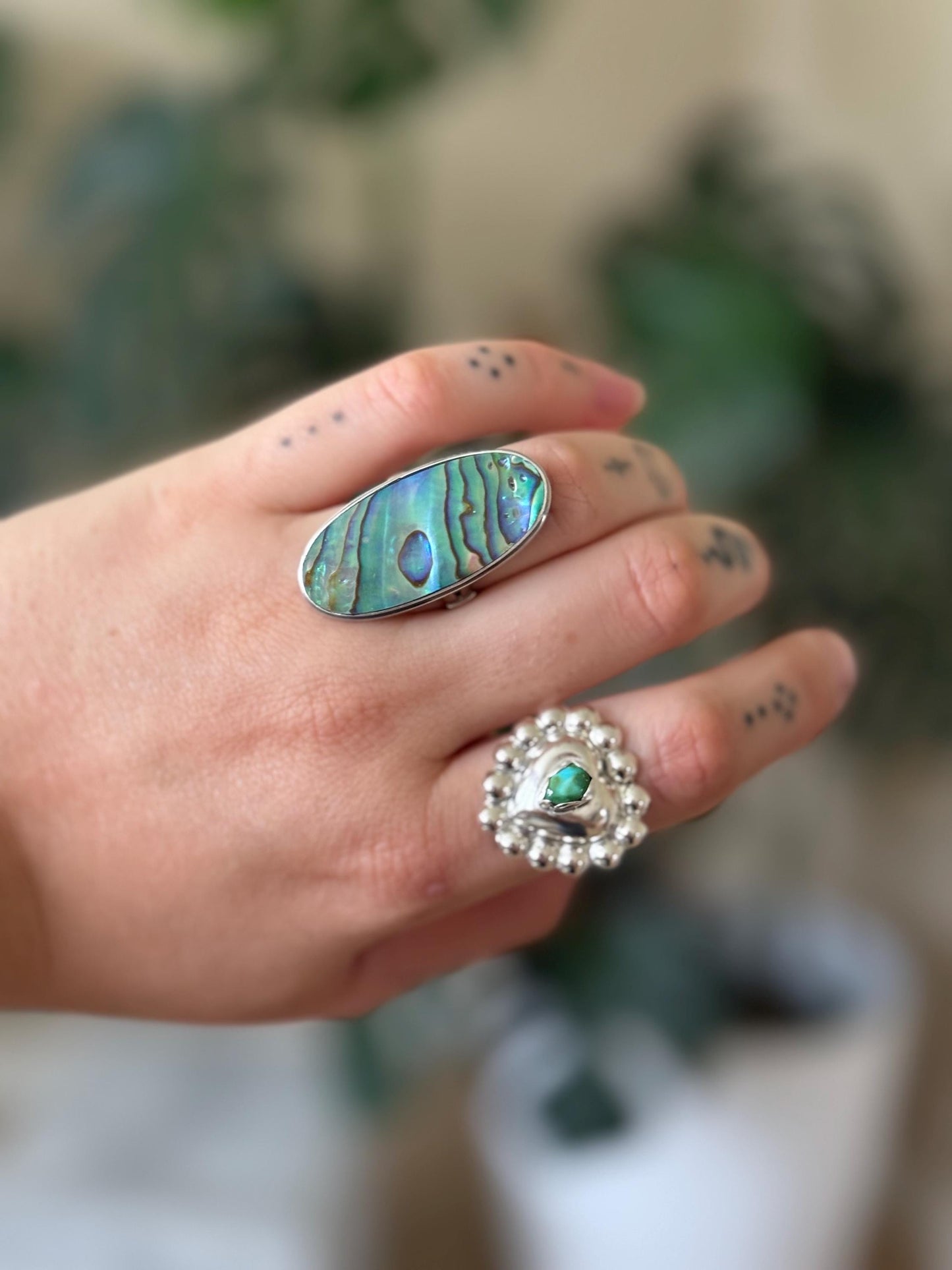 Puffy Heart Ring with Sonoran Gold Turquoise Sterling • Size 8