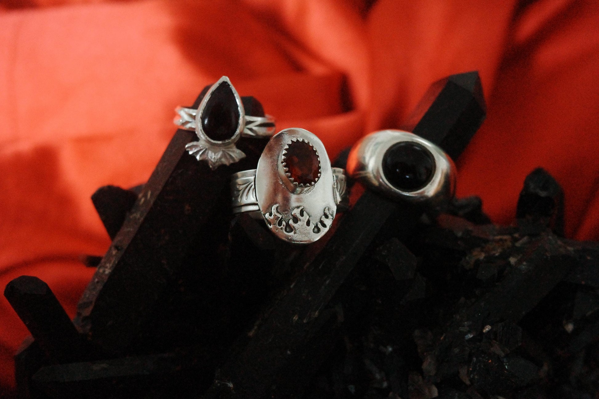 Garnet Flames Ring