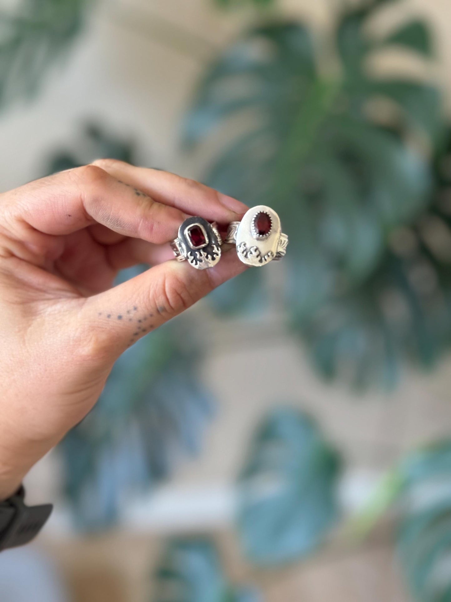 Garnet Flames Ring