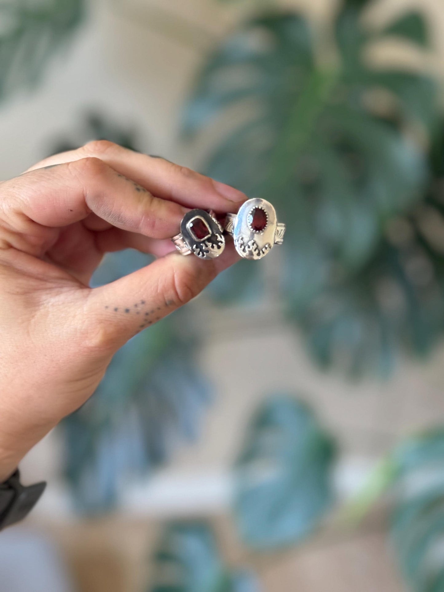 Garnet Flames Ring