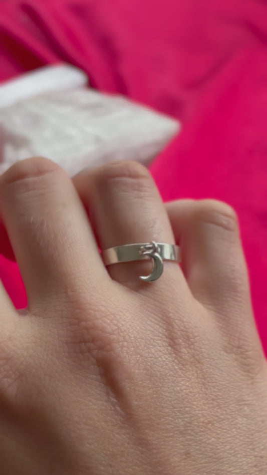 Moon Dangle Ring