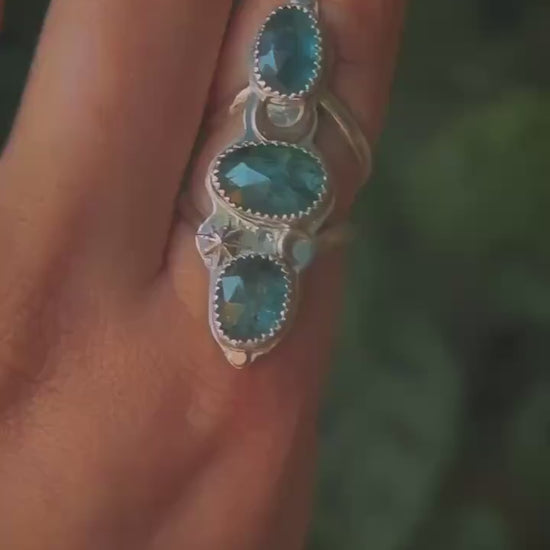Ethereal Blue Kyanite Stunner Ring size 8