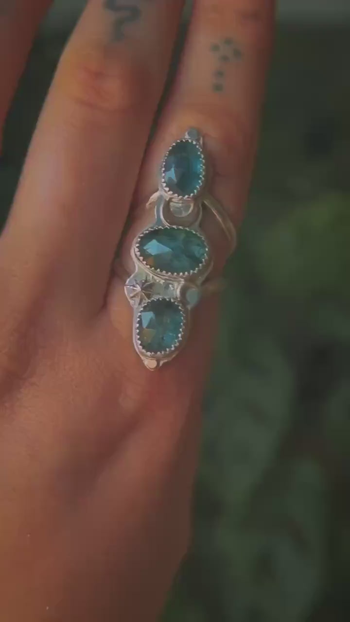 Ethereal Blue Kyanite Stunner Ring size 8