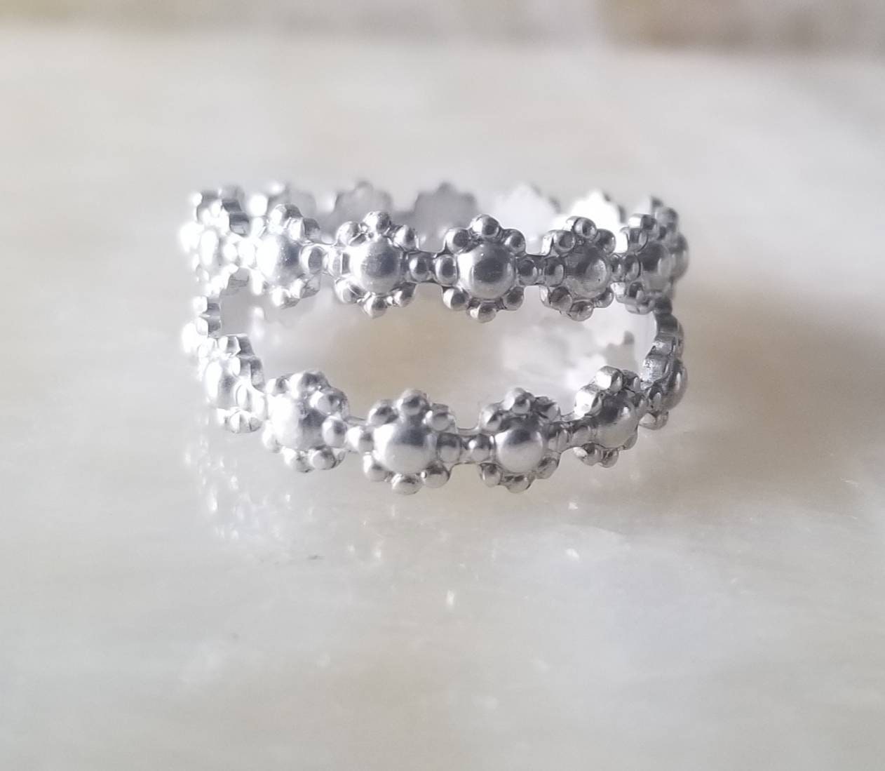 Daisy Stacking Sterling Silver Ring all sizes avaliable