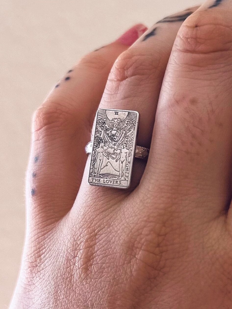 The Lovers • A Sterling Silver Tarot Ring size 6