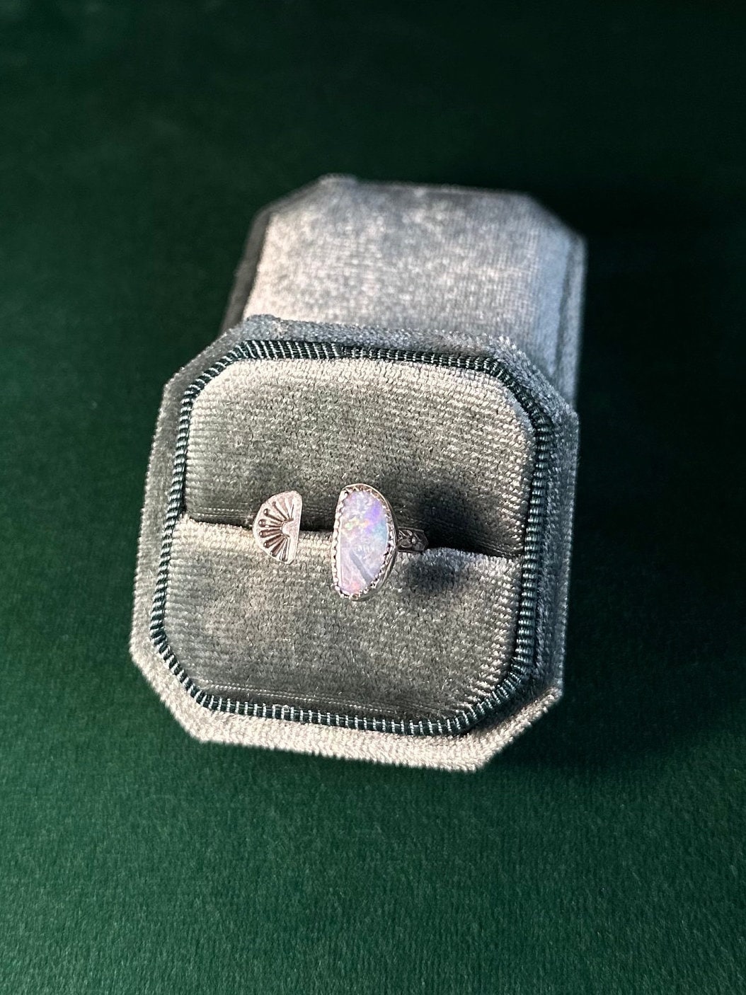 Australian Boulder Opal Adjustable Ring
