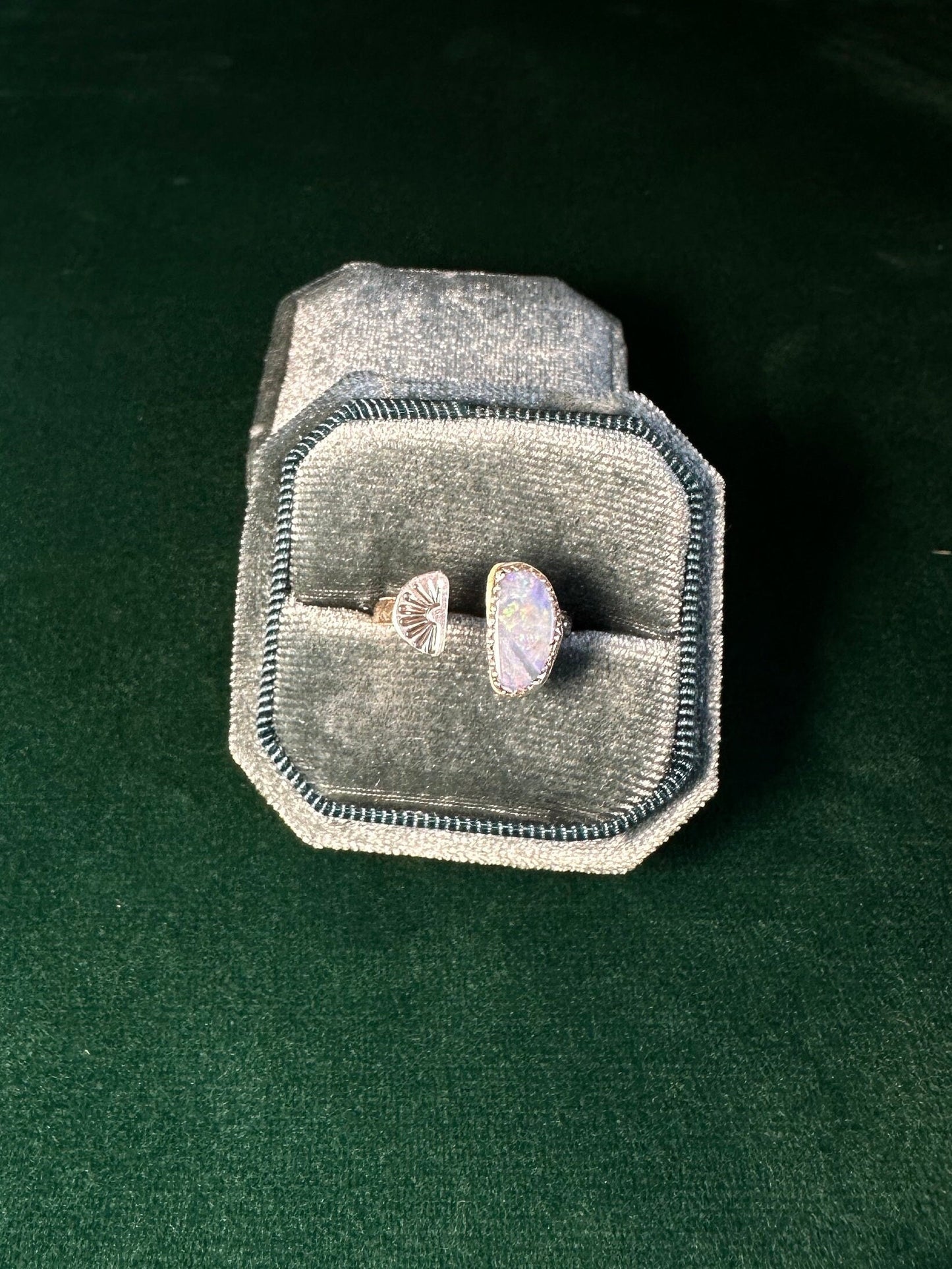Australian Boulder Opal Adjustable Ring